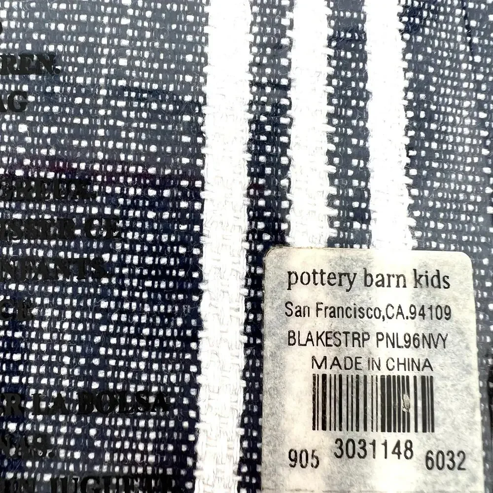 Pottery Barn Kids Blake Yarn dye Stripe Blackout Panel 44”x96”